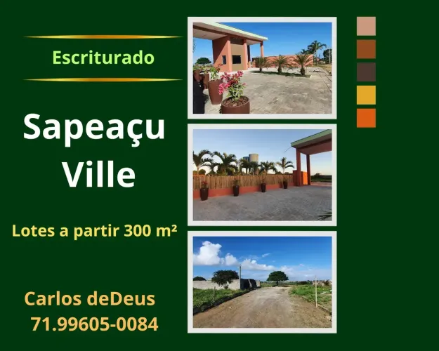 Grande Oportunidade: Loteamento Sapeaçu Ville, lotes 300 m², infraestrutura, escriturado