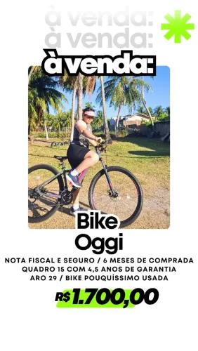 Oggi Float Sport Aro 29 2025 com Nota Fiscal, Garantia e Seguro