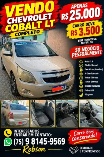 Chevrolet Cobalt LT 1.4 8V Flexpower/econoflex 4P 2012