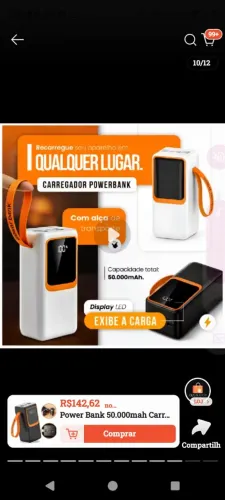 Carregador portátil turbo