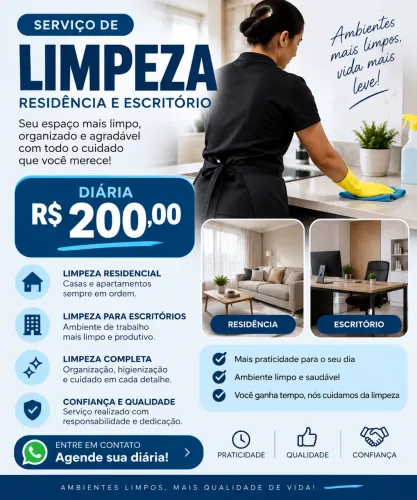 Limpeza residência e escritório
