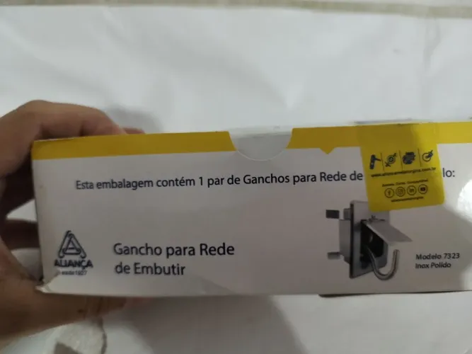 Gancho para rede de embutir