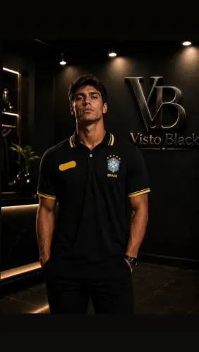 Camisa gola polo, Brasil no tecido Premium escudo bordado.