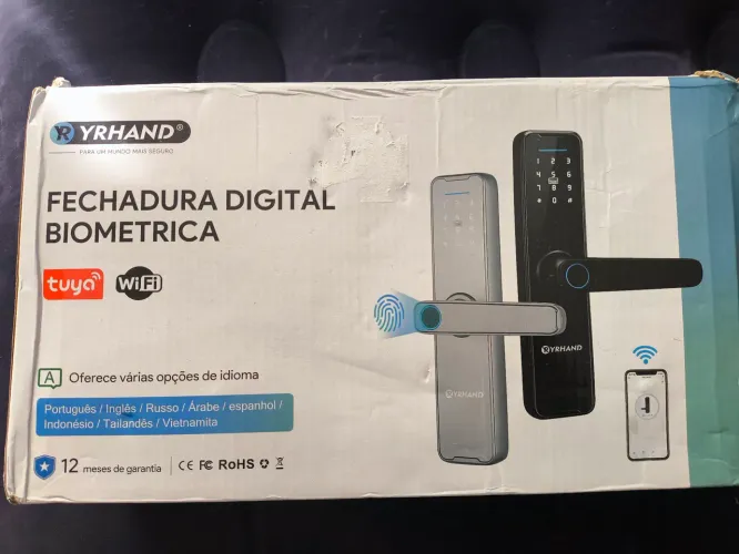 FECHADURA DIGITAL BIOMÉTRICA YRHAND TUYA