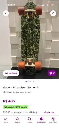 Skate mini cruiser diamond