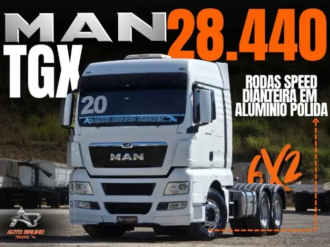 MAN TGX 28.440 6x2 2020 Teto Alto Automático - Pneus Excelentes e Procedência Leve