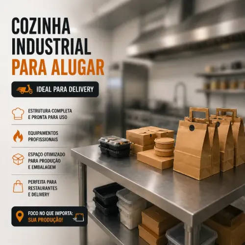 ALUGO COZINHA INDUSTRIAL COMPLETA 35m2- IDEAL PARA DELIVERY - CENTRO - BLUMENAU/SC