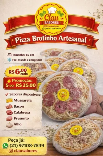 Pizza brotinho 15 cm 