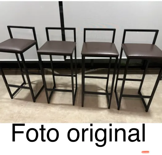 4 cadeiras balcão/ bistrô de metalon