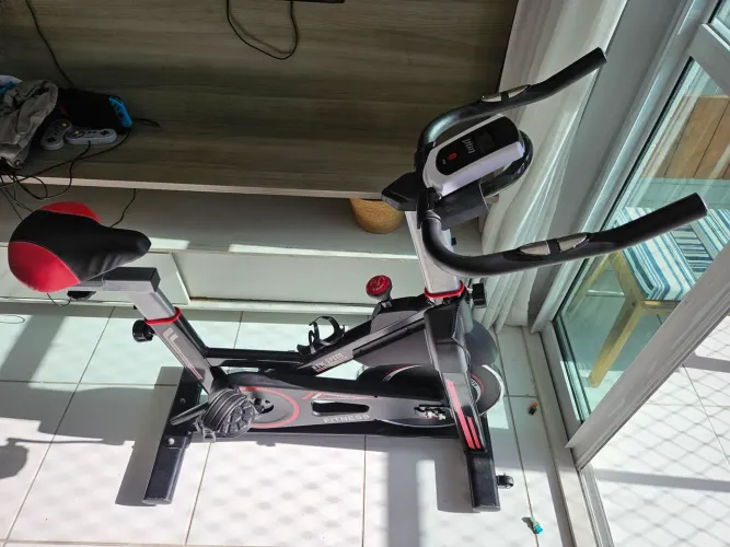Bicicleta Spinning Mecânica New Speed Q50 Vermelha/Preta