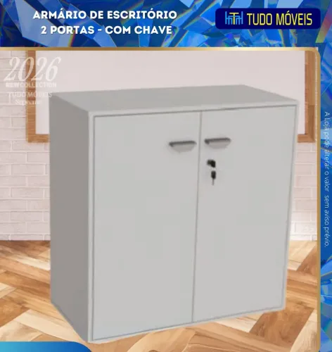 ARMÁRIO DE ESCRITÓRIO 2 PORTAS CHAVE