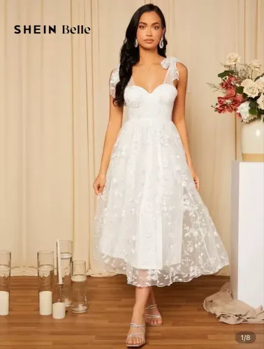 Vestido Branco SHEIN Belle - Novo, Nunca Usado (noiva, noivado, pré wedding)