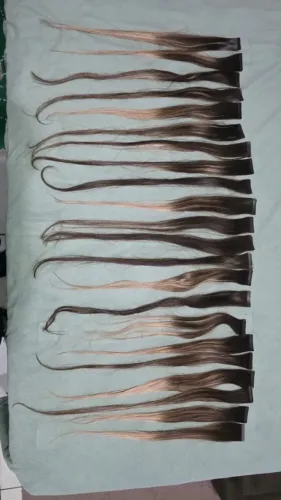 Cabelo 100% humano na fita adesiva 22 pares