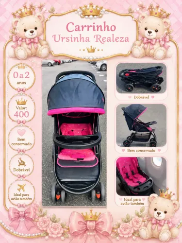 Carrinho de bebê menina