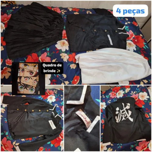 Kit cosplay kanao 4 peças, PP, 12/14 anos.