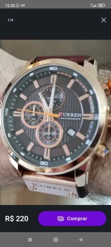 Lindo relógio original Curren chonograph só $199,99