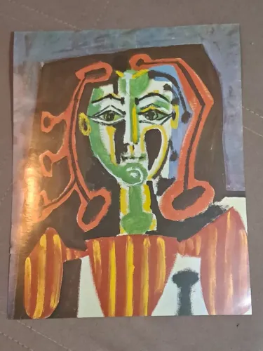 antiga gravura de picasso. decorativa. offset dos anos 1960.