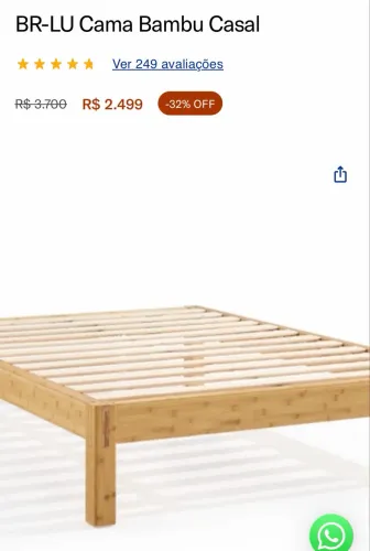 cama luuna bambu casal