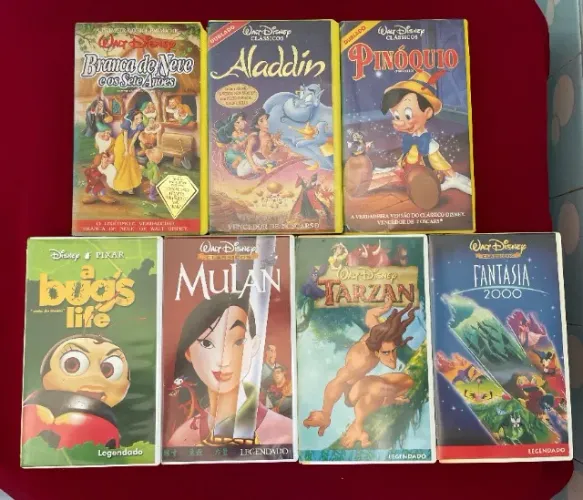 Fitas de filme Disney em VHs - 07 peças