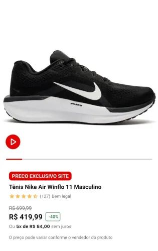 Nike Air Winflo 11 Masculino Original - Tam. 40 (Serve 39)