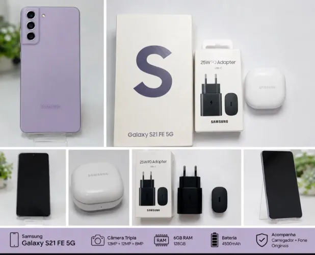 Smartphone Samsung Galaxy S21 FE 5G 128 GB Lilas