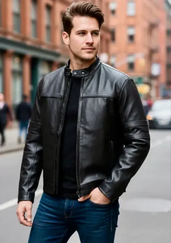 Jaqueta de Couro Masculina 026