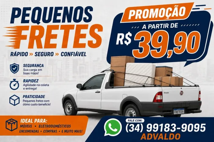 Fretes, mudanças Uberlândia e região.