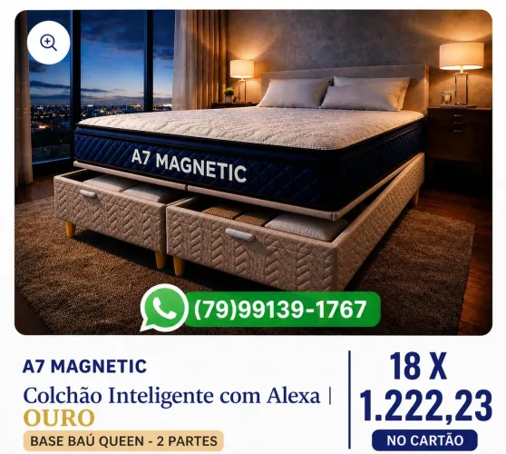CAMA DE LUXO QUEEN COM MASSAGEM SISTEMA ALEXA!!