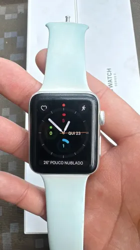 Apple Watch Series 3 42mm - Prata - OLX Pay - 18x - Troco - Conservado
