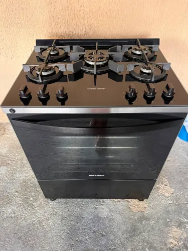 Fogão Brastemp 5 Bocas Mesa de Vidro