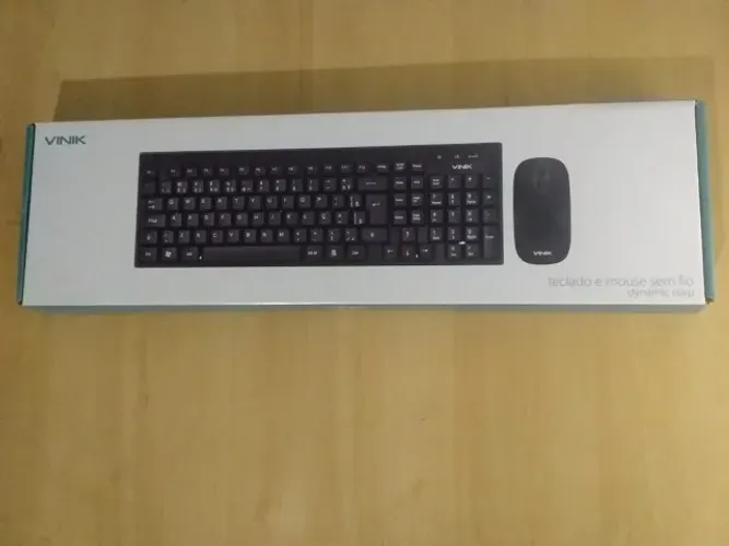 TECLADO E MOUSE SEM FIO.