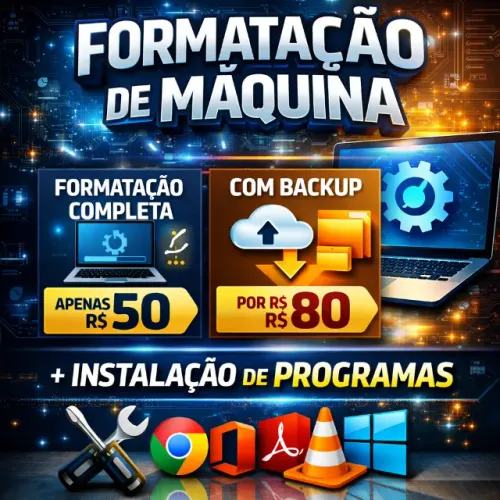 Formatação de Computador e Notebook | Instalação de Programas | Atendimento em Domicílio