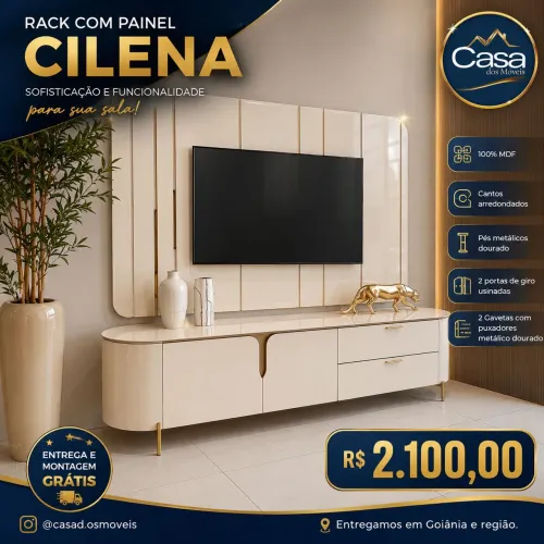 Rack com painel Cilena