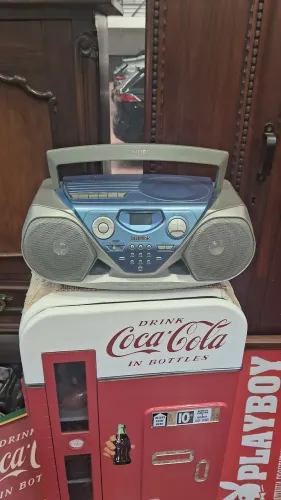 Rádio FITA K7 CD PLAYER Portátil Philips Boombox modelo AZ1510.