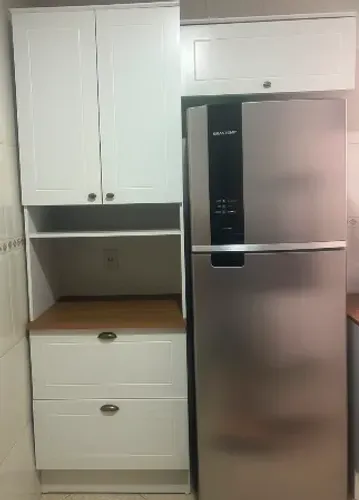 Torre Quente para 1 Forno 2 Gavetas + Armário Aéreo 1 Porta Basculante - ESTADO DE NOVO