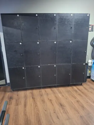 Armário Roupeiro Locker MDF Preto 15 Portas - Academia / Vestiário