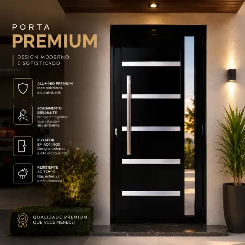 porta de alumnio em lambril 210x90 linh 25 direto da fabrica