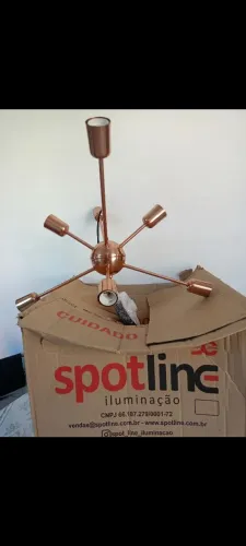 Pendente Sputnik spot line cobre p/ 8 lampadas