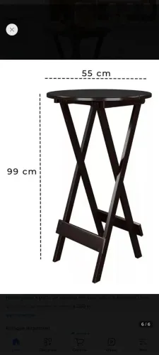 Mesa bistrô redonda