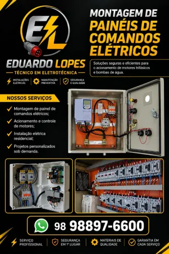 Eletricista industrial: comandos elétricos.