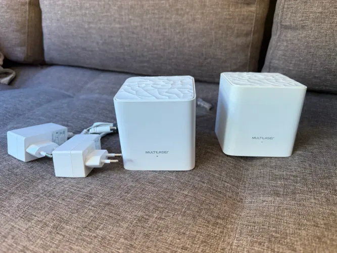 Kit Roteador Mesh Multilaser Cosmo AC1200 (2 Unidades) - Wi-Fi Na Casa Toda!