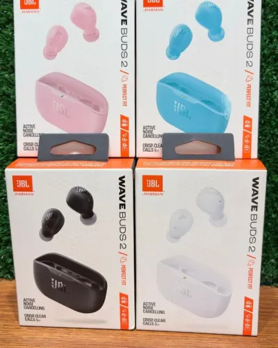 Fone de Ouvido Bluetooth JBL Wave Buds 2 - ANC, 40h - Novo, Entrega Grátis