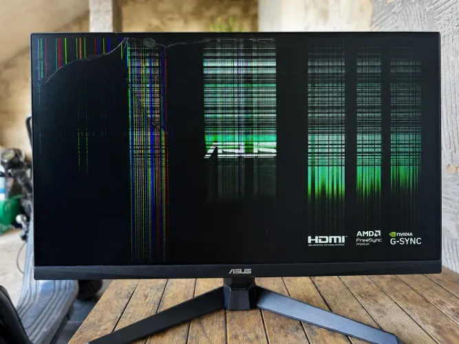 Monitor ASUS TUF VG279QM 27? 280Hz - Tela Quebrada para Peças