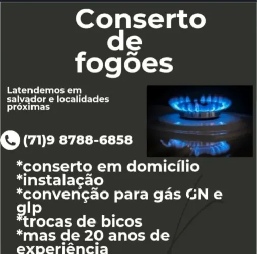 Concerto de fogão a partir de 80