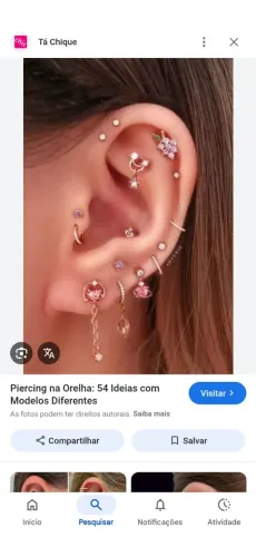Aplicação de piercing 