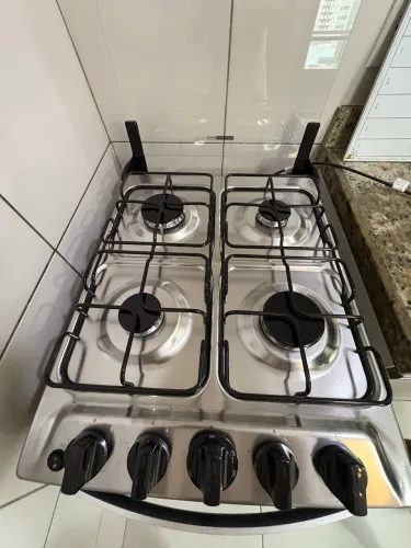 Fogão BRASTEMP 4 bocas aço inox NOVO!