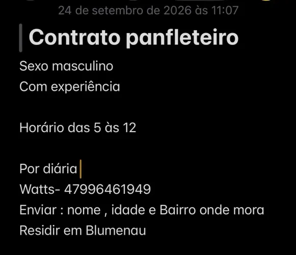 Vaga panfleteiro