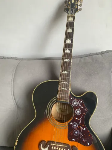 Violão Epiphone EJ-200CE Jumbo - Vintage Sunburst - Excelente