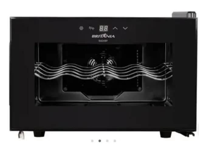 Adega Britânia 8 Garrafas Display Digital Preta BAD08P 110 Volts