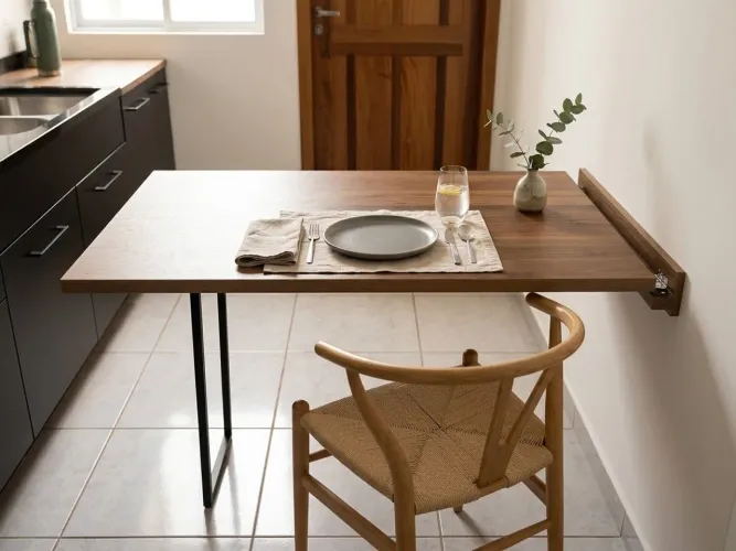 Mesa dobrável de parede